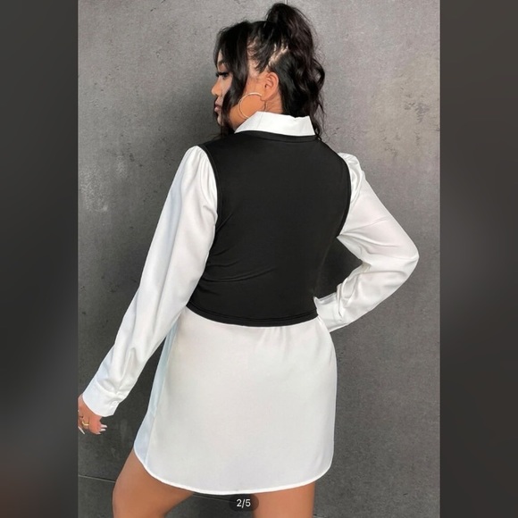 Plus Shirt Dress w Crop Top Tank Size 2xl (16) Brand New - Picture 2 of 4